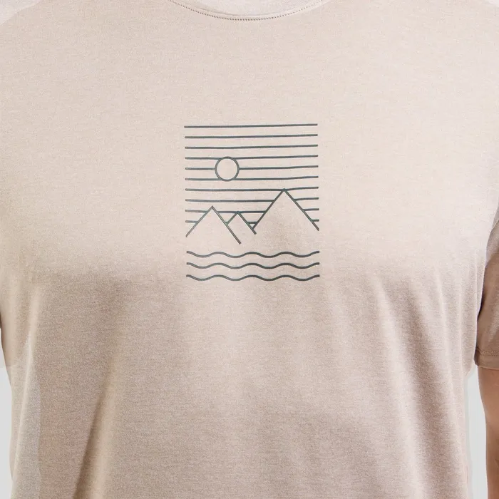 Ascent Sun Sea Mountains Tshirt Silver Cloud Melange Men Odlo TShirts and Polos