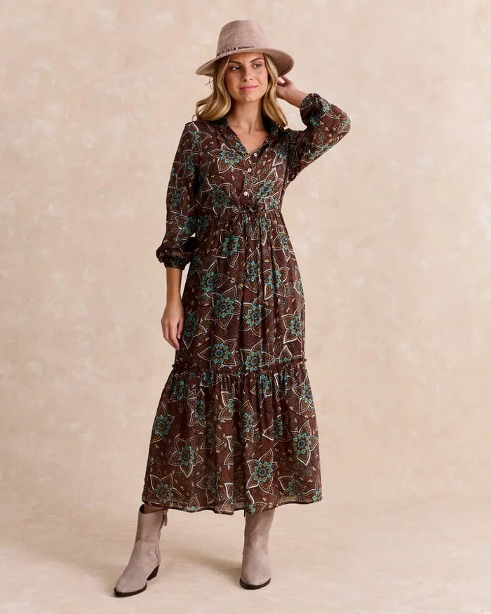 Ash Shirt Dress Brown Women Polin Et Moi Dresses And Jumpsuits
