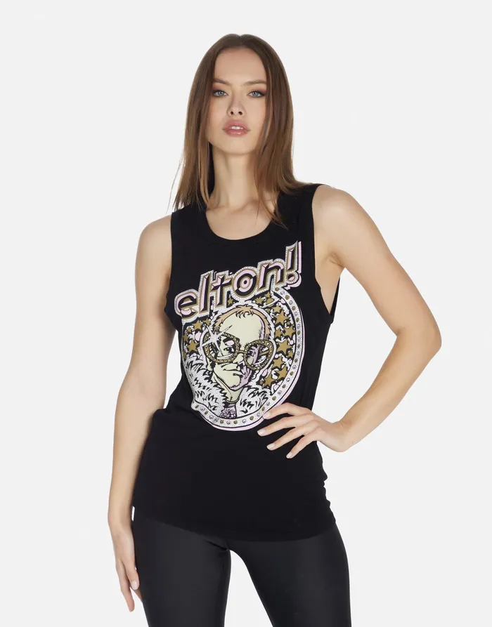 Ashlin Crystal Elton John Black Women039s Lauren Moshi Tanks