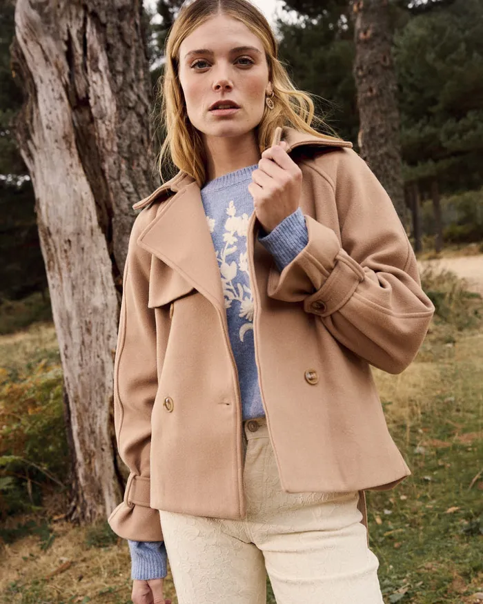 Atena Cloth Coat Camel Women Polin Et Moi Coats