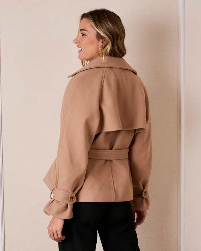 Atena Cloth Coat Camel Women Polin Et Moi Coats
