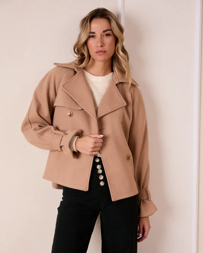 Atena Cloth Coat Camel Women Polin Et Moi Coats