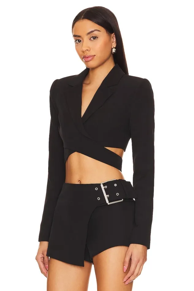 August Wrap Blazer Black Women Lovers Friends Jackets and Coats August Wrap Blazer Black Women Lovers Friends Jackets and Coats