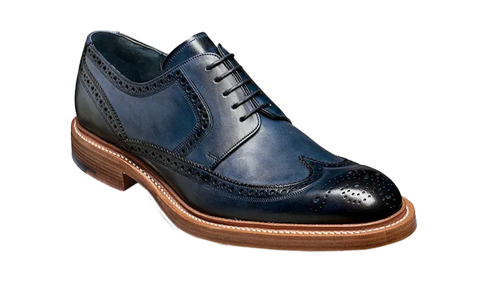 Bailey 8211 Navy Hand Painted Mens Barker Shoes Mens Derbys