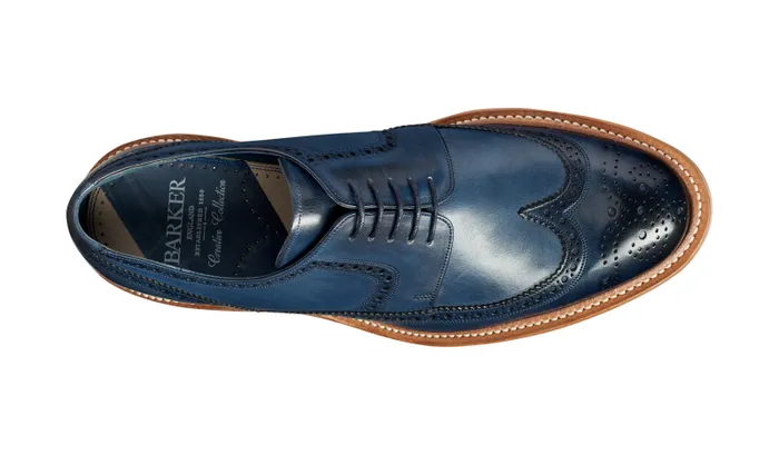 Bailey 8211 Navy Hand Painted Mens Barker Shoes Mens Derbys