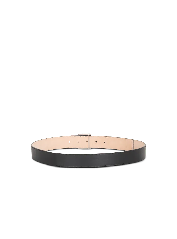 Balmain Belts Men Smooth Leather BBelt Black