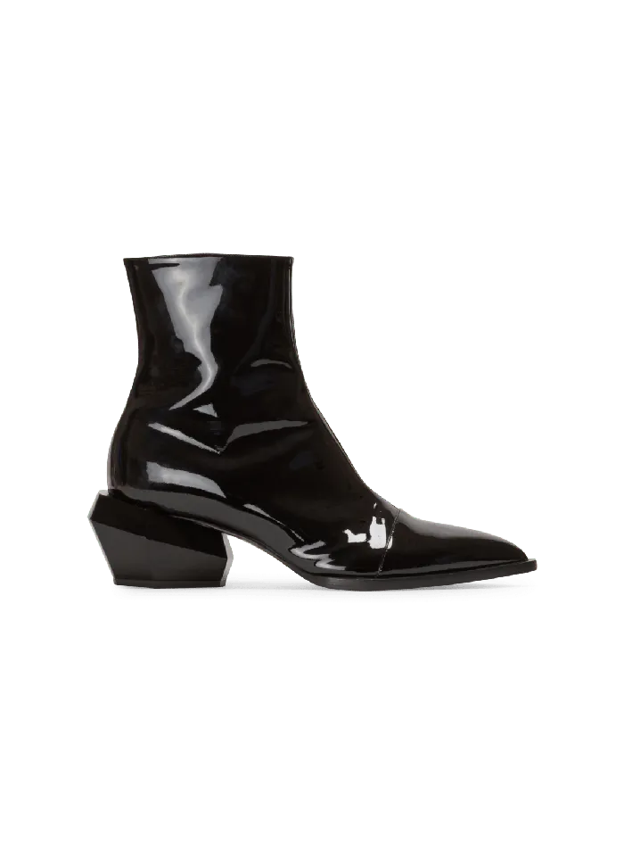 Balmain Boots And Rangers Men Billy Patent Leather Ankle Boots Black