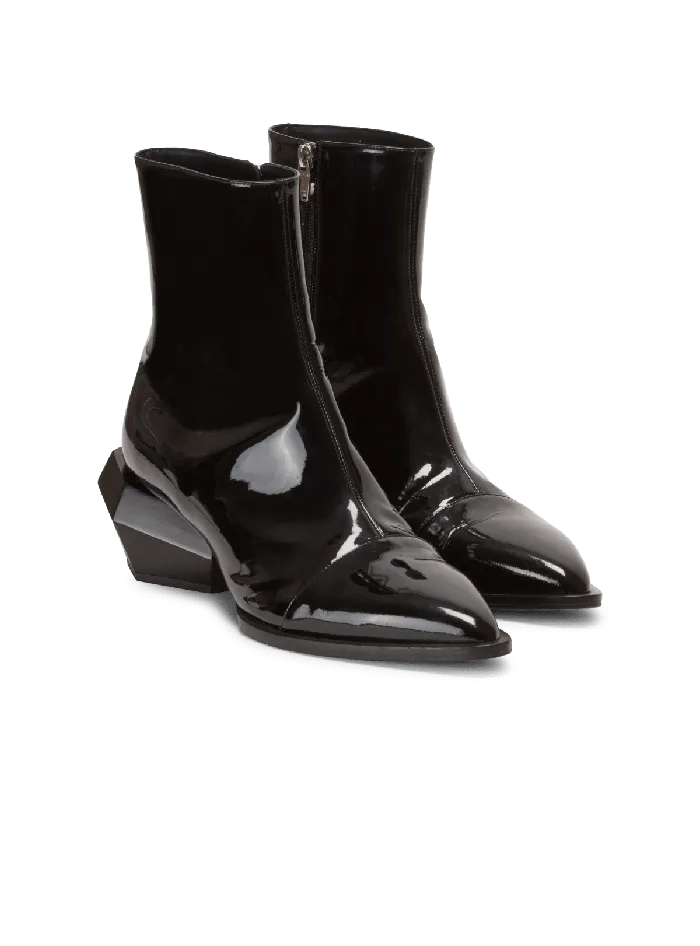 Balmain Boots And Rangers Men Billy Patent Leather Ankle Boots Black