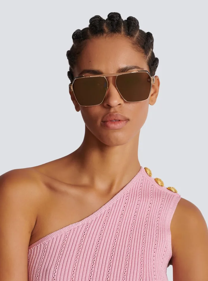 Balmain Eyewear WomenMen Premier Sunglasses Gold