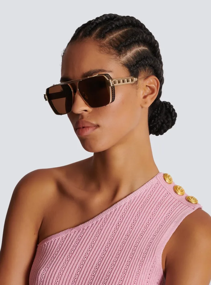 Balmain Eyewear WomenMen Premier Sunglasses Gold
