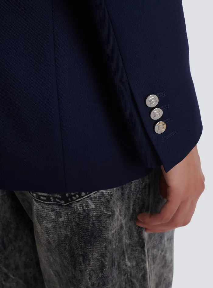 Balmain Jackets And Blazers Men Doublebreasted Buttoned Blazer Navy