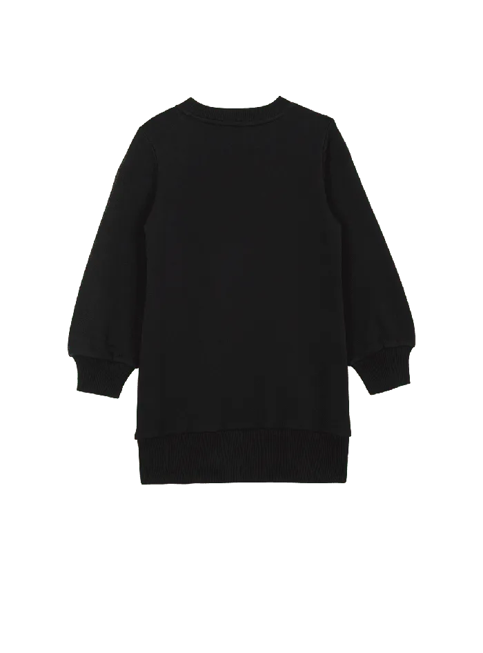 Balmain Kids Paris Sweatshirt Dress Black