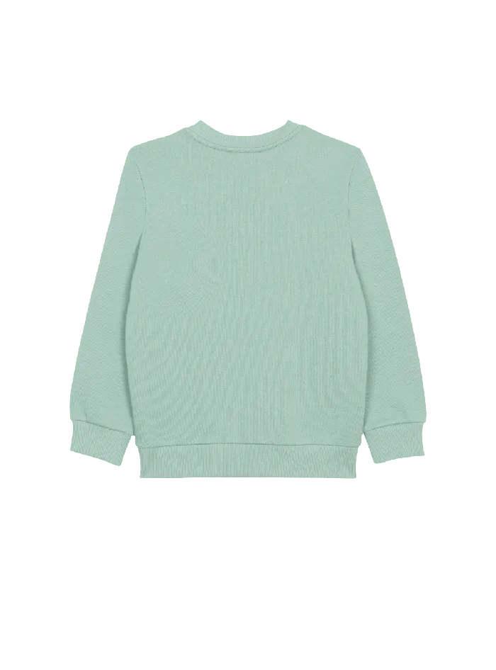 Balmain Kids Sweatshirt With Glittery Logo Green