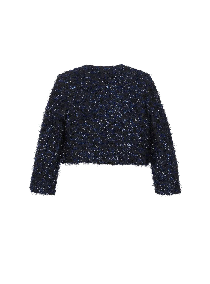Balmain Kids Tweed Jacket Navy