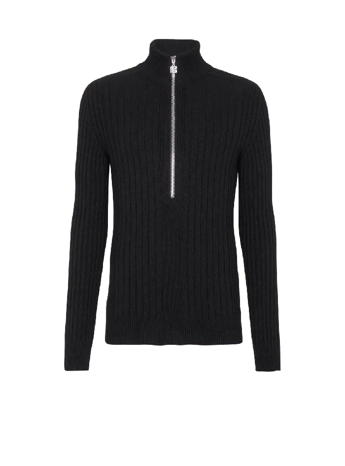 Balmain Knitwear Men Ecocashmere Highneck Jumper Black