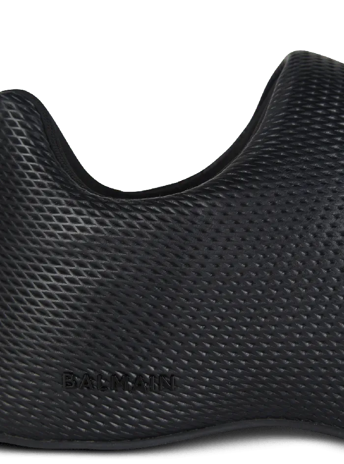 Balmain Sneakers Men BCloud Sneakers In Embossed Leather Black
