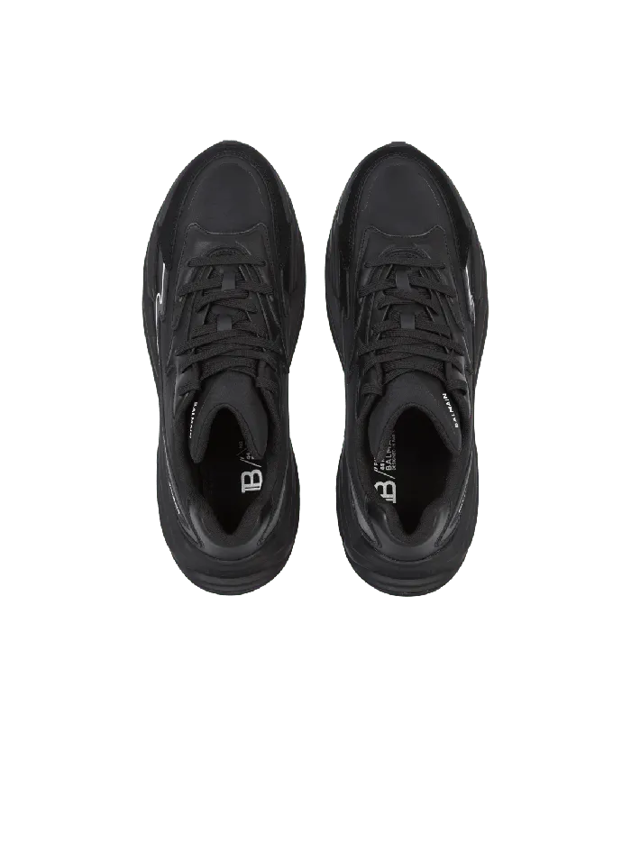 Balmain Sneakers Men RunRow Leather Sneakers Black