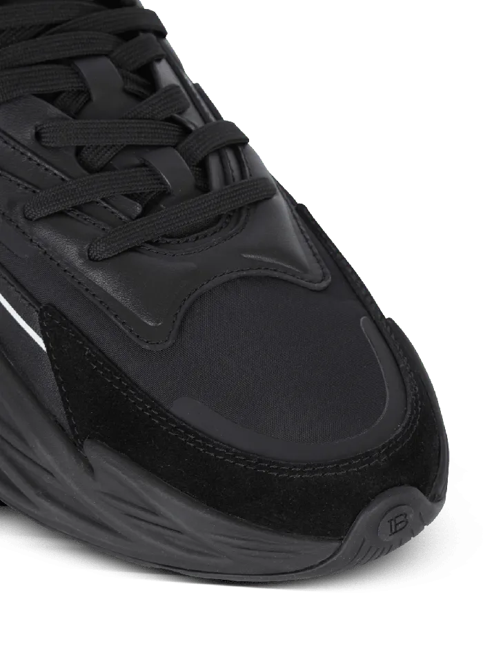 Balmain Sneakers Men RunRow Leather Sneakers Black