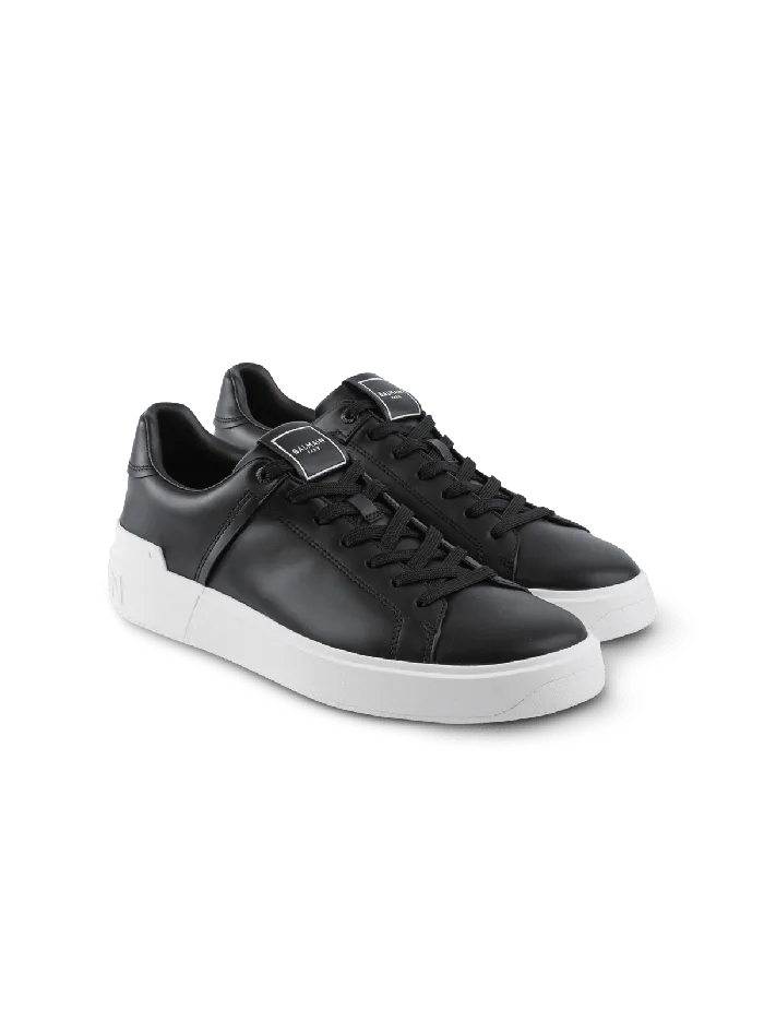 Balmain Sneakers Women BCourt Trainers In Calfskin Black
