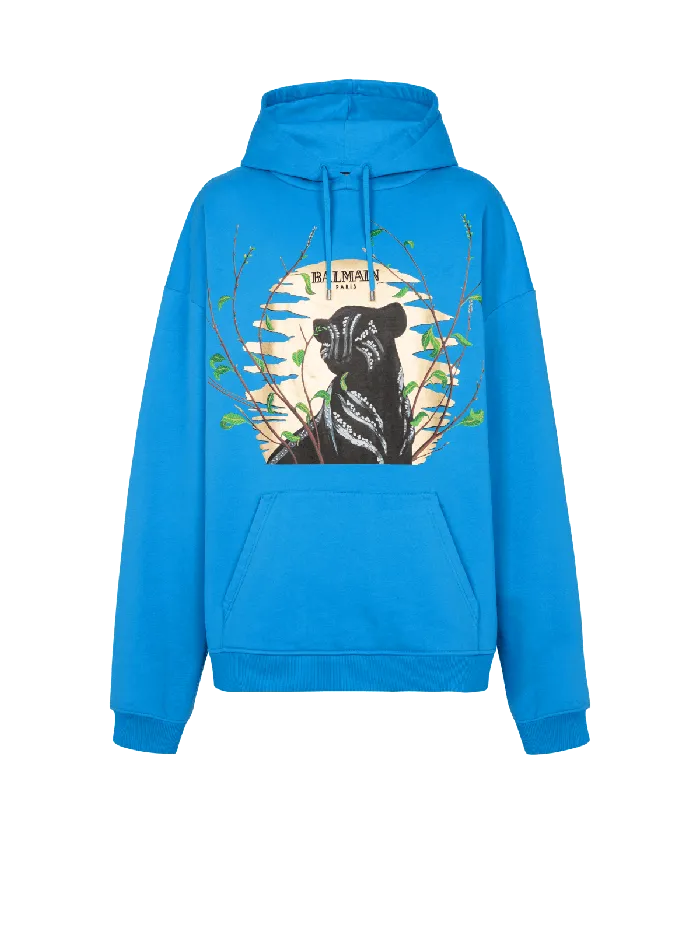 Balmain Sweatshirts Men Disney X The Lion King 8211 Hoodie With Cassius Khumalo Print Blue
