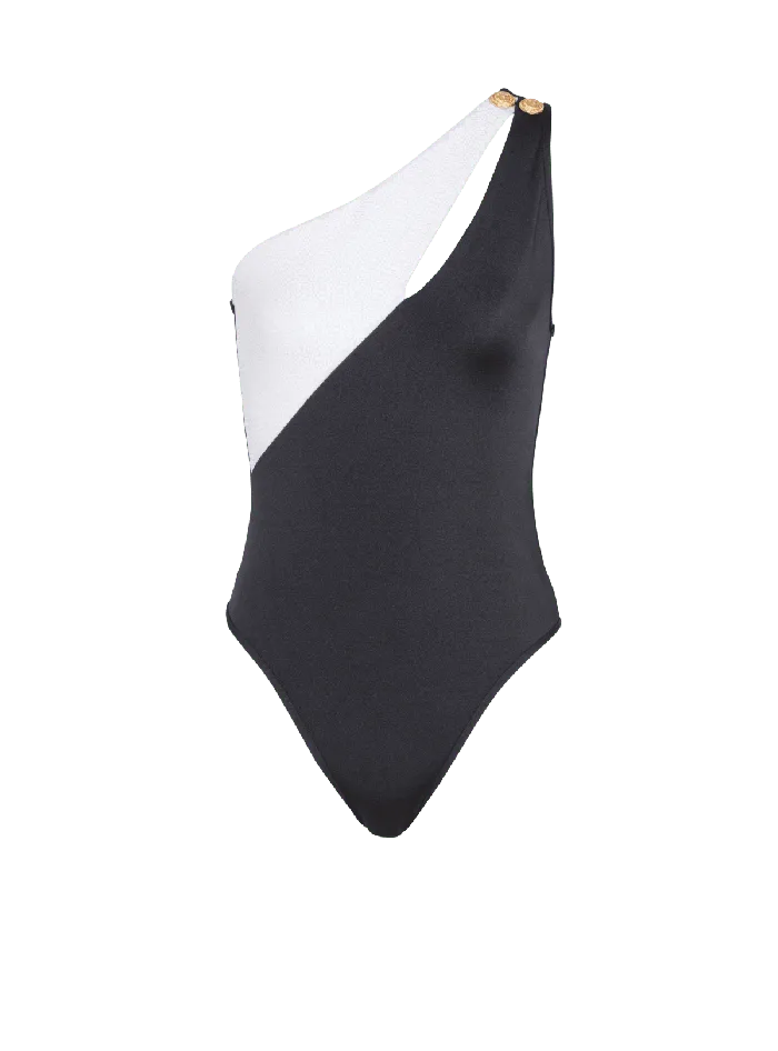 Balmain Swimwear Women Asymmetric Swimsuit White