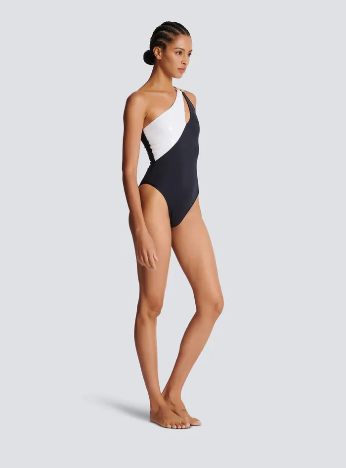 Balmain Swimwear Women Asymmetric Swimsuit White