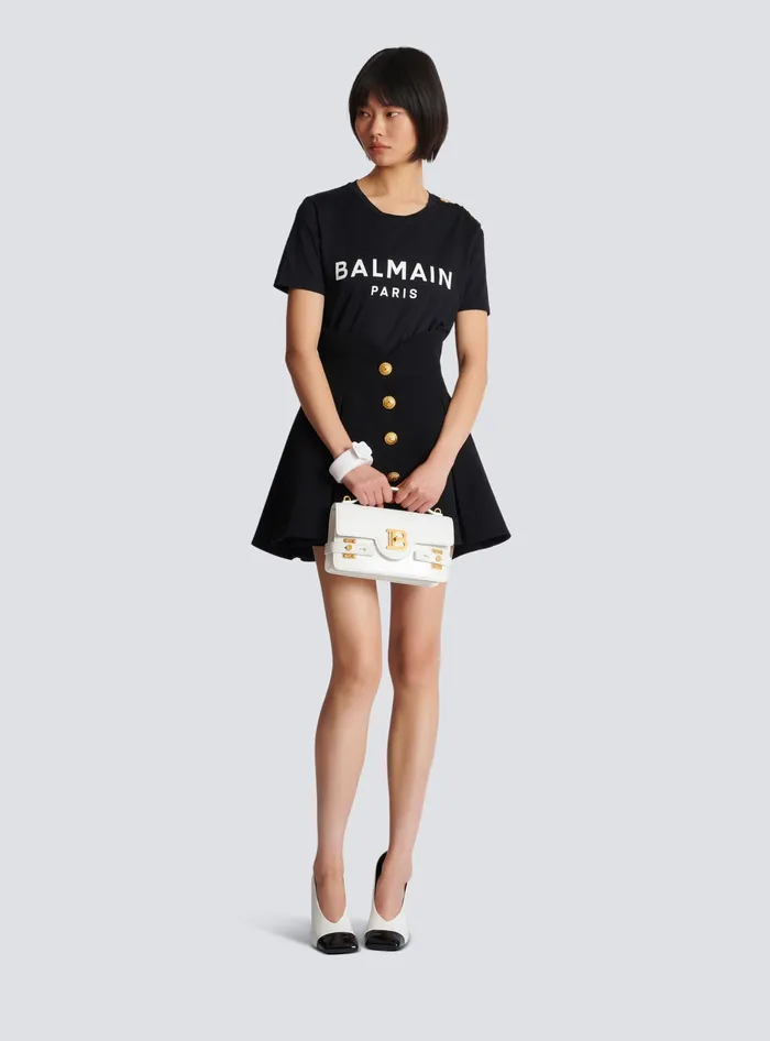Balmain TShirts Women Tshirt With Paris Print Black