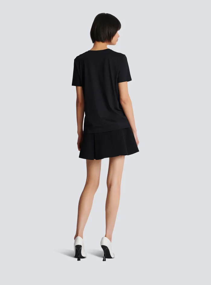 Balmain TShirts Women Tshirt With Paris Print Black