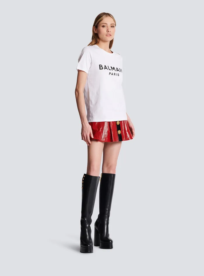 Balmain TShirts Women Tshirt With Paris Print White