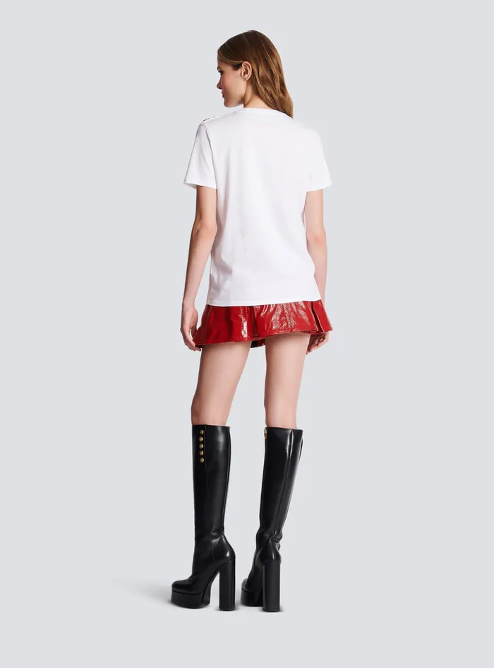 Balmain TShirts Women Tshirt With Paris Print White