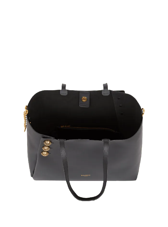 Balmain Tote Bags Women Emblegraveme Leather Tote Bag Black
