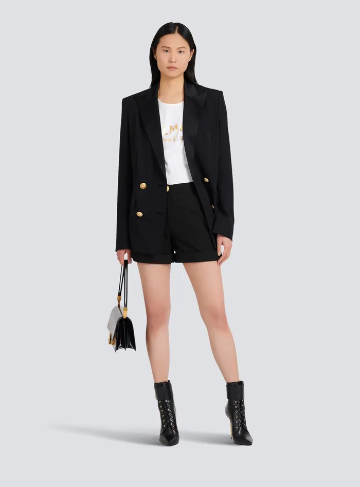 Balmain Trousers And Shorts Women Cotton Lowrise Shorts Black Balmain Trousers And Shorts Women Cotton Lowrise Shorts Black
