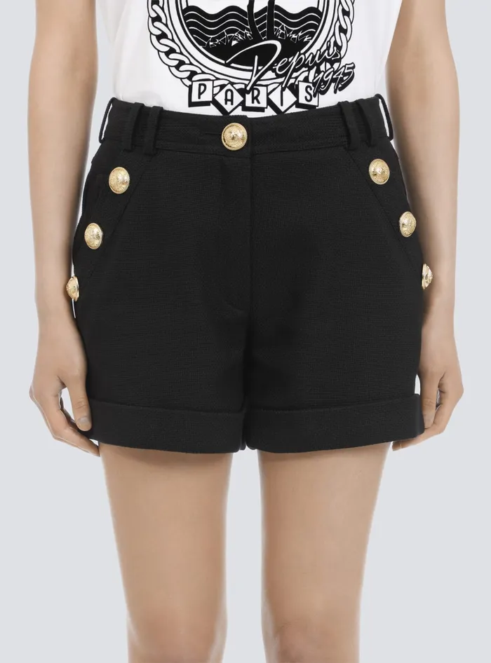 Balmain Trousers And Shorts Women Cotton Lowrise Shorts Black Balmain Trousers And Shorts Women Cotton Lowrise Shorts Black