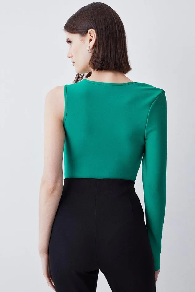 Bandage Asymmetric One Sleeve Top Women Karen Millen Tops