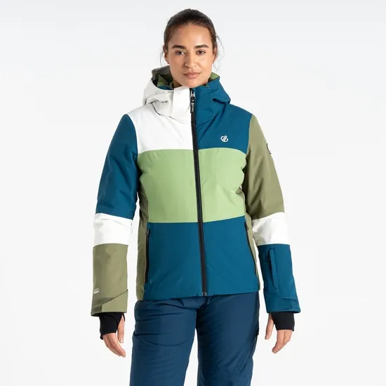 Banded Ski Jacket Moroccan Blue Green Women Dare 2b Ski Jackets