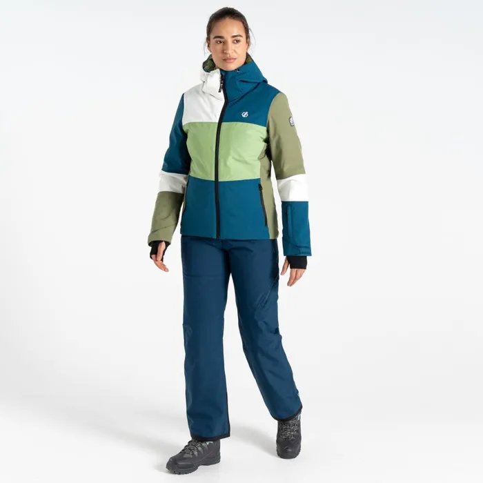 Banded Ski Jacket Moroccan Blue Green Women Dare 2b Ski Jackets