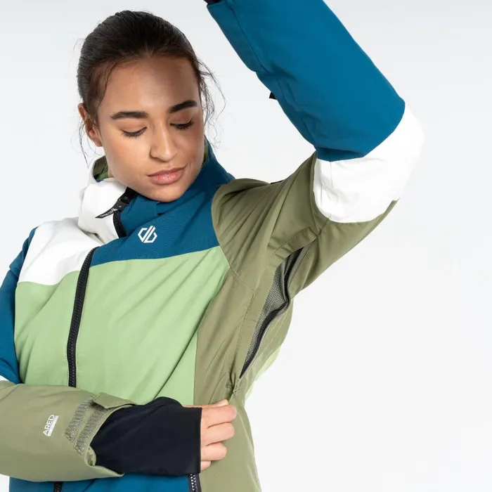 Banded Ski Jacket Moroccan Blue Green Women Dare 2b Ski Jackets