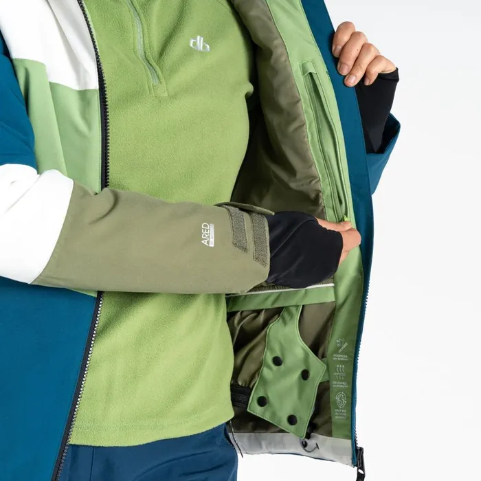 Banded Ski Jacket Moroccan Blue Green Women Dare 2b Ski Jackets