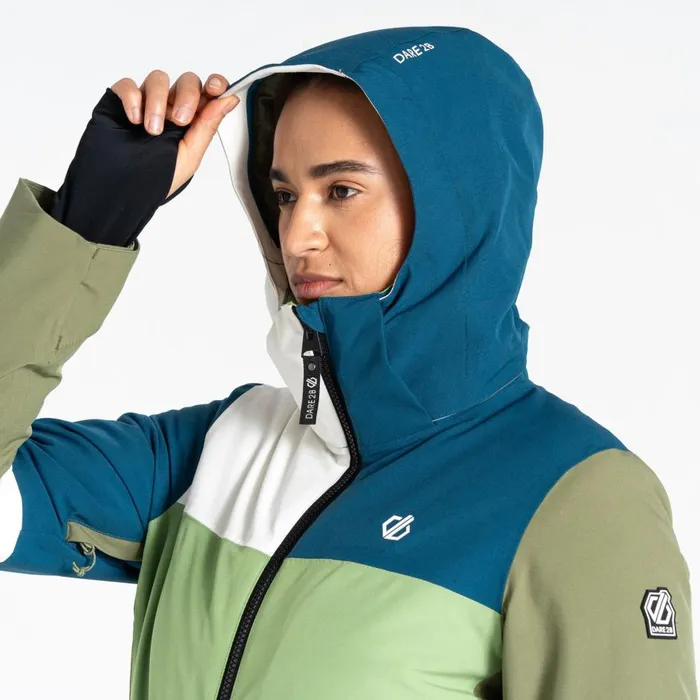 Banded Ski Jacket Moroccan Blue Green Women Dare 2b Ski Jackets