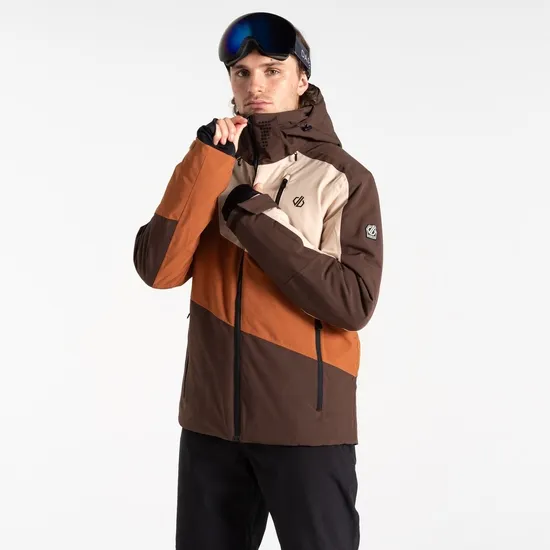 Baseplate II Ski Jacket Mocha Brown Orange Men Dare 2b Ski Jackets