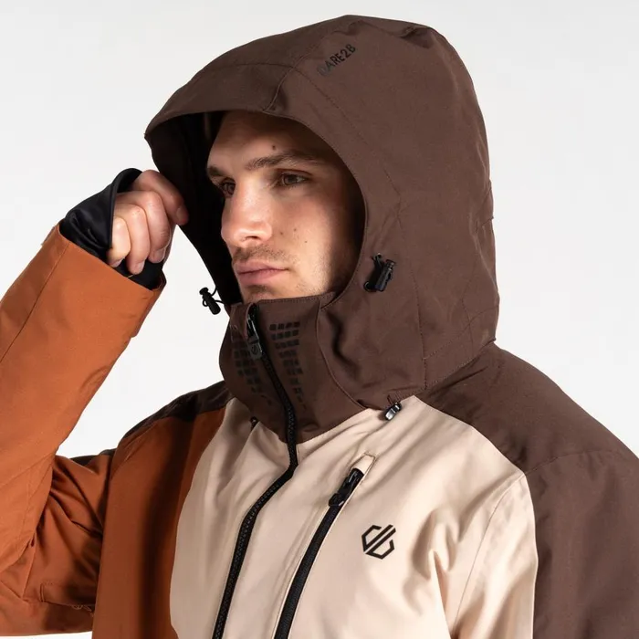Baseplate II Ski Jacket Mocha Brown Orange Men Dare 2b Ski Jackets