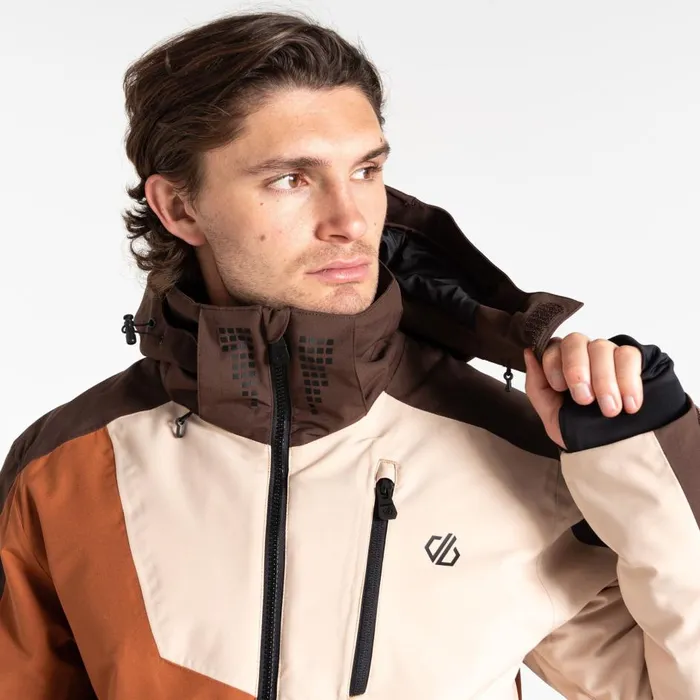 Baseplate II Ski Jacket Mocha Brown Orange Men Dare 2b Ski Jackets
