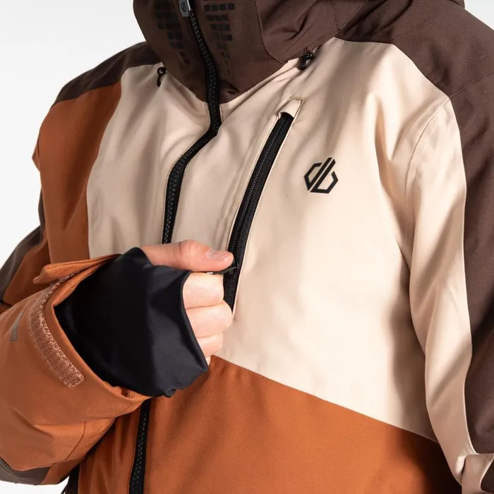 Baseplate II Ski Jacket Mocha Brown Orange Men Dare 2b Ski Jackets