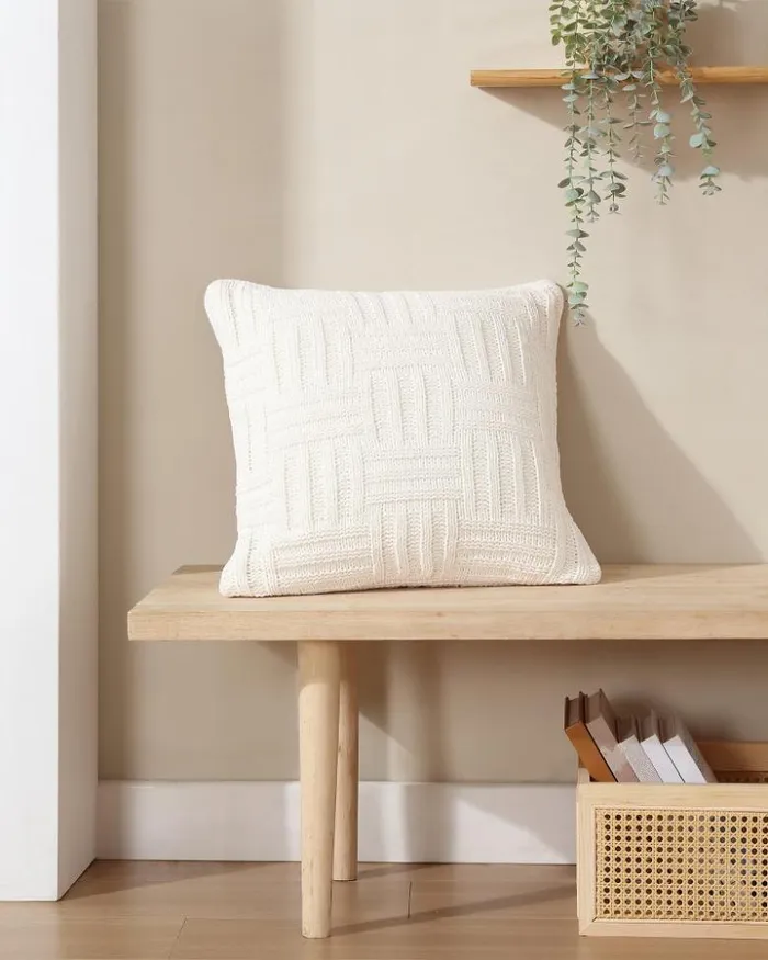 Beach and Home Tommy Bahama Pillows and Shams Chain Basket Decorative Pillow White Sands