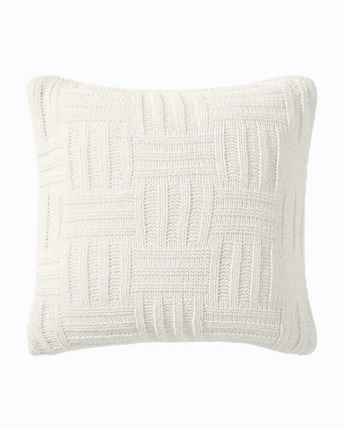 Beach and Home Tommy Bahama Pillows and Shams Chain Basket Decorative Pillow White Sands