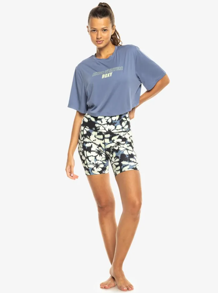 Beach Bound 8211 Short Sleeves Cropped Tshirt Wild Wind Women Roxy TShirts and Tops