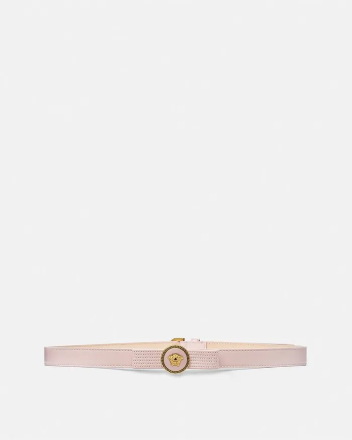Belts Women Versace Gianni Ribbon Leather Belt 08034 2 Cm Light Pink