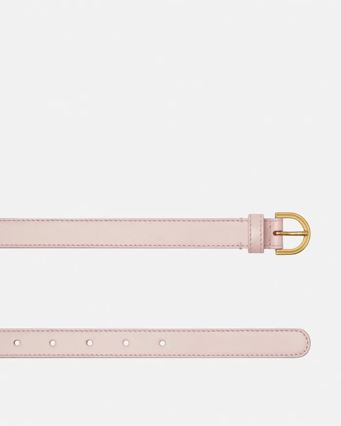 Belts Women Versace Gianni Ribbon Leather Belt 08034 2 Cm Light Pink