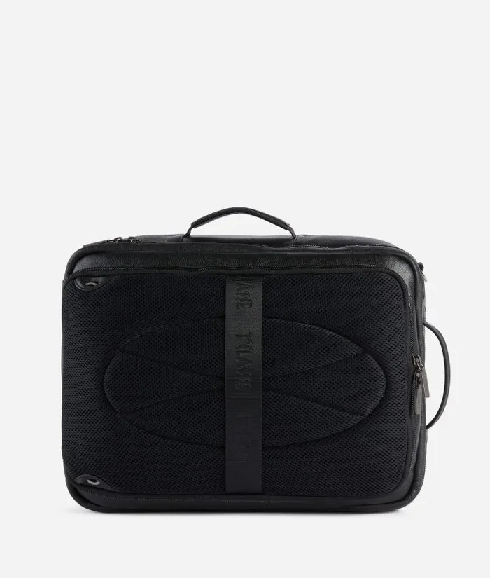 Beta Leather 3Way Travel Backpack Black Man Alviero Martini Backpacks and Belt Bags