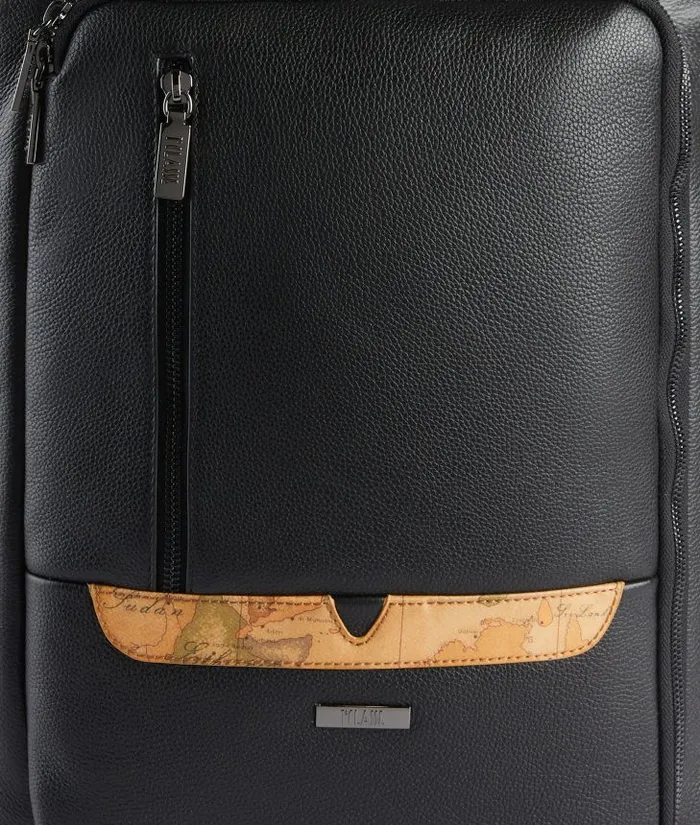 Beta Leather 3Way Travel Backpack Black Man Alviero Martini Backpacks and Belt Bags